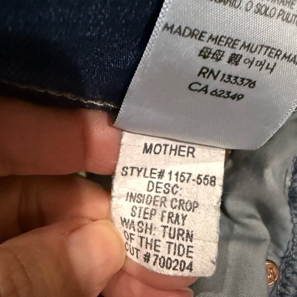 MOTHER Denim Insider Crop Step Fray in Turn of the Tide size 31 - Picture 7 of 10